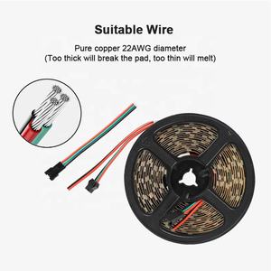 DC12V WS2811 indirizzabile RGB programmabile nastro LED 30 60 96 bianco nero PCB 5M 12V 24V WS2811 RGBIC striscia LED - Product Image 4