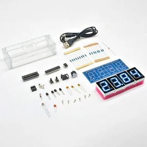 Electronic <strong>Clock</strong> DIY KIT LED Microcontroller Kit Digital <strong>Clock</strong> Time Light Control Temperature Thermometer Diy Electronic Kit - Product Image 2