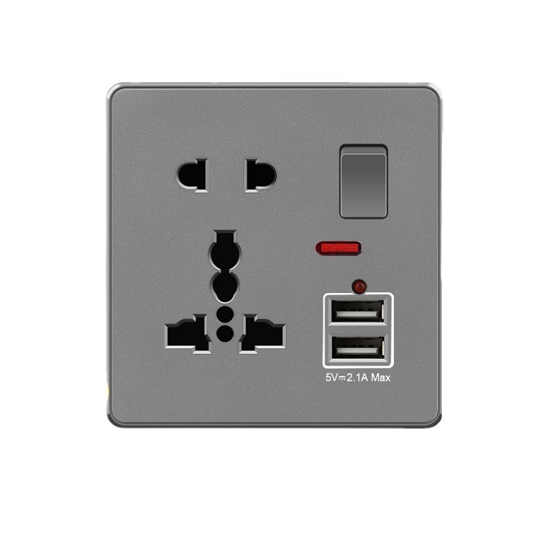 1Gang 5Pin Universal 2USB