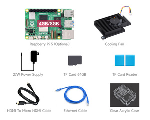 <strong>Raspberry</strong> <strong>Pi</strong> 5 Kit 4GB/8GB RAM BCM2712 processor 2.4GHz quad-core 64-bit Arm Cortex-A76 <strong>CPU</strong> Built Using RP1 I/O Controller