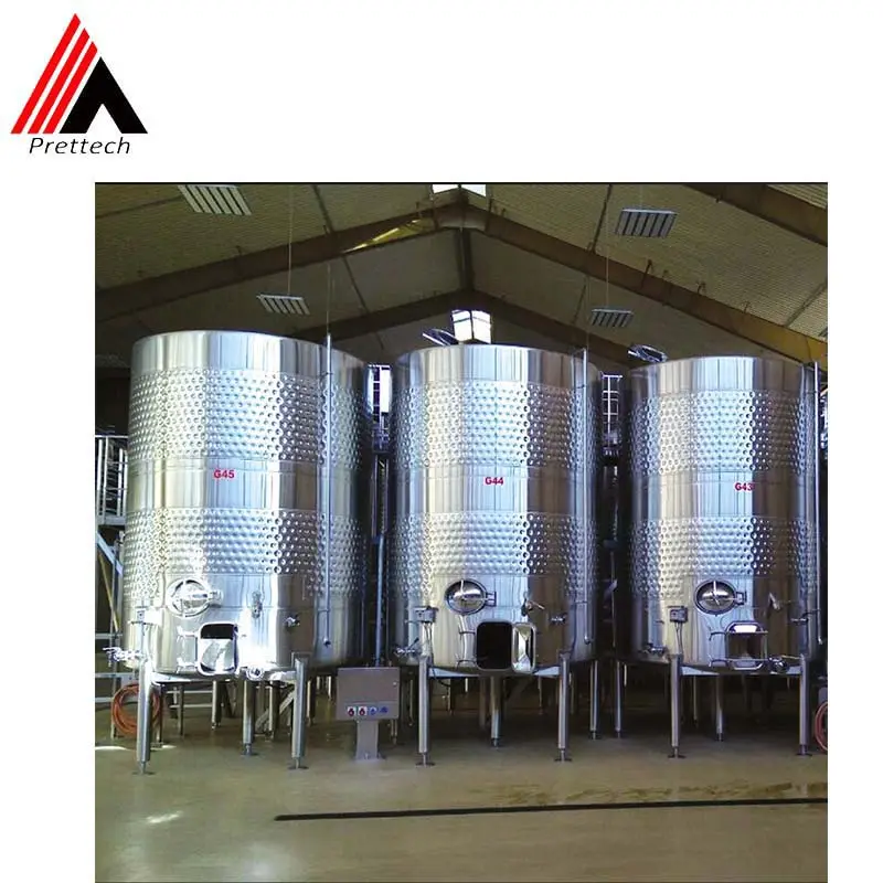 Réservoir de fermentation en acier inoxydable SS304, capacité de 500l, 1000l, 3000l, 5000l, équipement de fabrication de vin, pompe