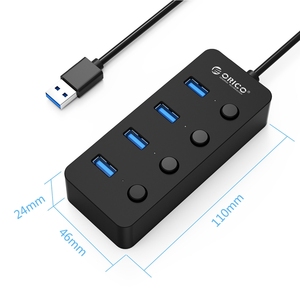 ORICO USB3.0 hub 4-girişli şarj cihazı ayrı güç anahtarı düğmesi genişletilmiş şarj masaüstü dizüstü - Product Image 3