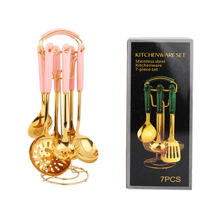 Ensemble de poignées unies rose.