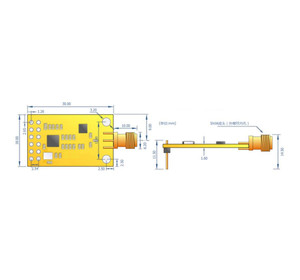 Taidac-transceptor de datos inalámbrico SPI 22dBm, 1800m de largo alcance, 2,4G, CC2500 + PA + LNA CC2500, Módulo - Product Image 3