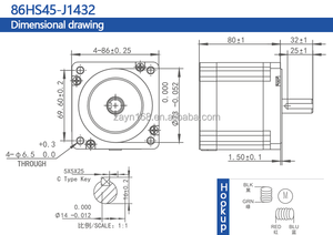 DC-Mikro controller NEMA 23 57x86mm Zweiphasen-Hybrid-ROHS-Schrittmotor Geräuscharm für Werks ausrüstung - Product Image 2
