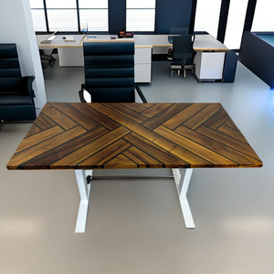实木桌面南美胡桃木站立桌面定制浮动桌面自然色家用 - Product Image 3