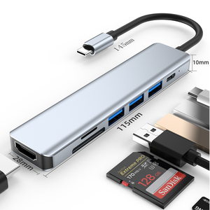 CAMVATE 7合1多端口USB C型适配器，带4K HDI高性能适配器和连接器 - Product Image 2