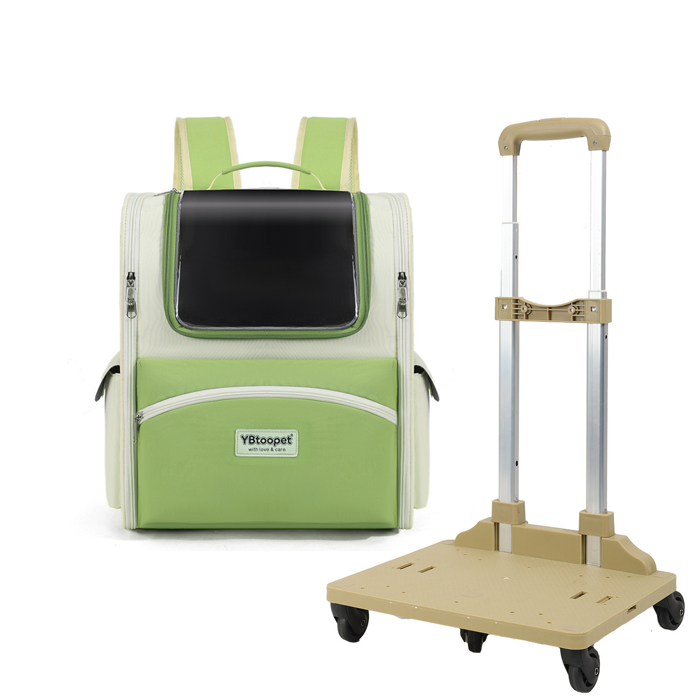 Green with pull bar