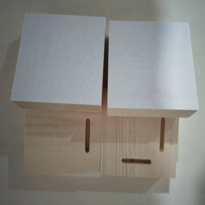 Solid Pine Wood Photo <strong>Frame</strong> With Double Side Adhesive Paper <strong>10x10</strong> cm Frameless Floating Table Pictures <strong>Frame</strong> Block - Product Image 6