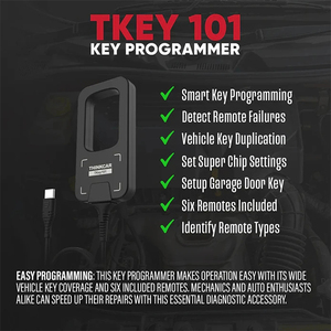 Super Model TKEY 101 Universal-Autos chl üssel programmierer unterstützt Diebstahls icherungs systeme mit 6 Ferns chl üsseln 1 Jahr Garantie