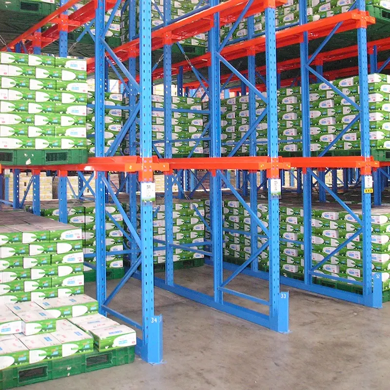 Nova Magazijn Rekken, Drive In Vriezer Gebruik Q345 Staal Koude Opslag Pallet Rack Systeem/