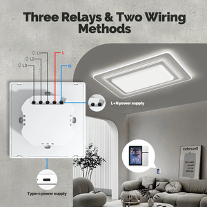TONGOU 3.5 inç ekran WIFI akıllı duvar anahtarı Sigmesh WIFI IR 1/2/3/4 gang Tuya Alexa APP tarafından kontrol - Product Image 5