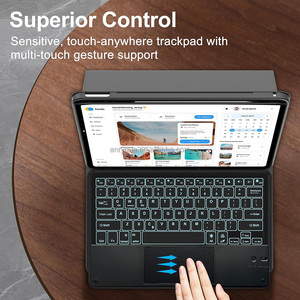 Funda para teclado táctil para iPad Pro 13 pulgadas (M4) 2024 teclado desmontable magnético con Trackpad cubierta de portalápices retroiluminada de 7 colores - Product Image 5