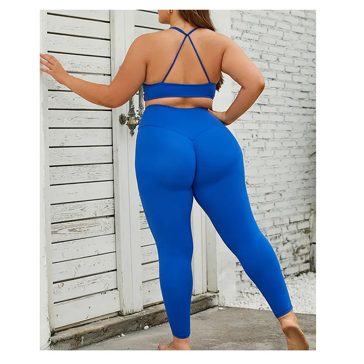 Mulheres Fitness Sports Vestuário Anti Estático Colheita Top Gym Yoga Wear terno Leve magro Leggings Anti Estático Plus Size Yoga