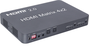 4K 2K HDMI矩阵4x2音频视频切换器支持3D与edidk矩阵HDMI - Product Image 3
