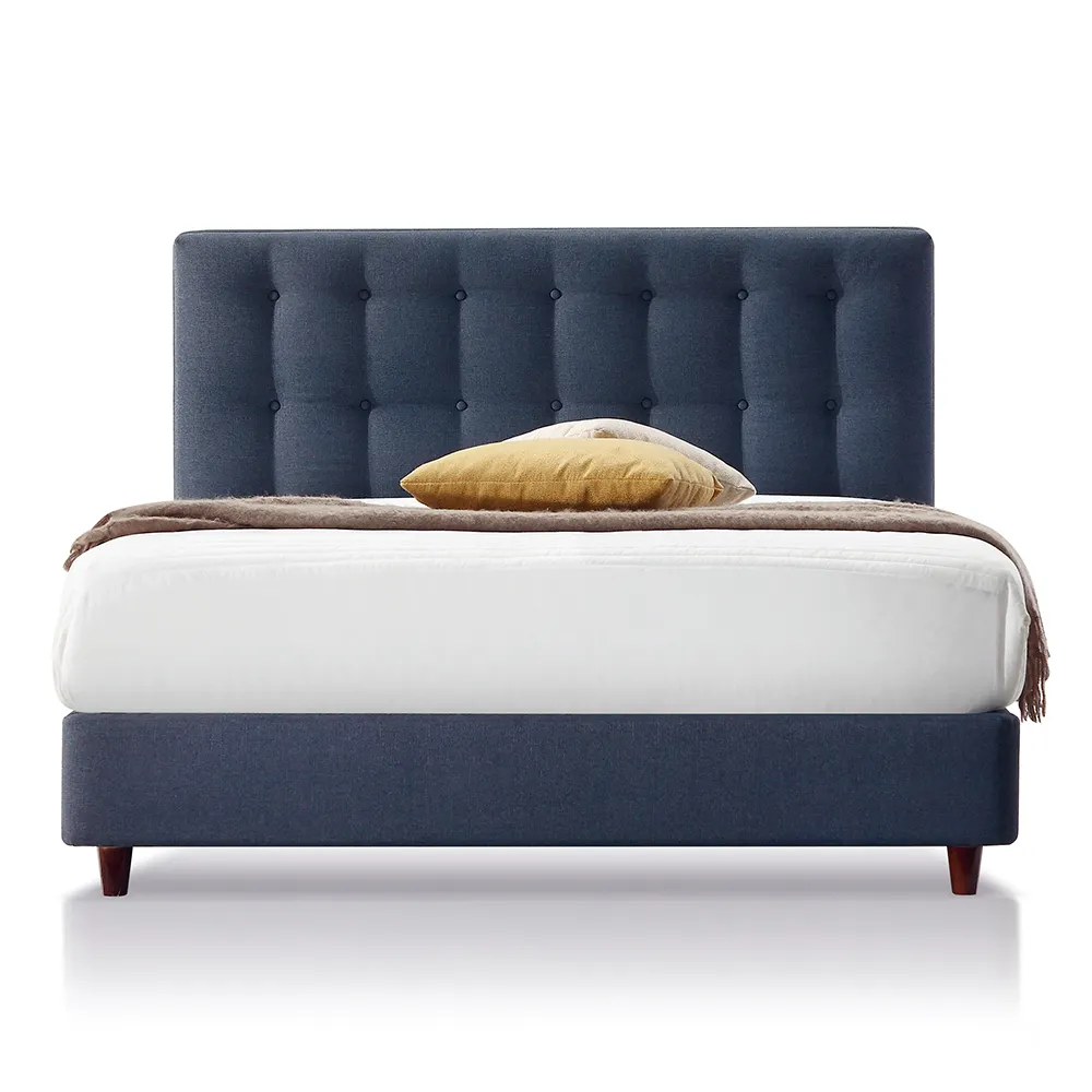 Novo estilo mais recente moda de luxo quarto moderno design de móveis de madeira cama de casal
