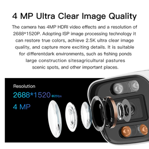 高清4 MP IP摄像机夜视Al人体检测网络技术远程监控IP67防水云存储Wifi CMOS - Product Image 4