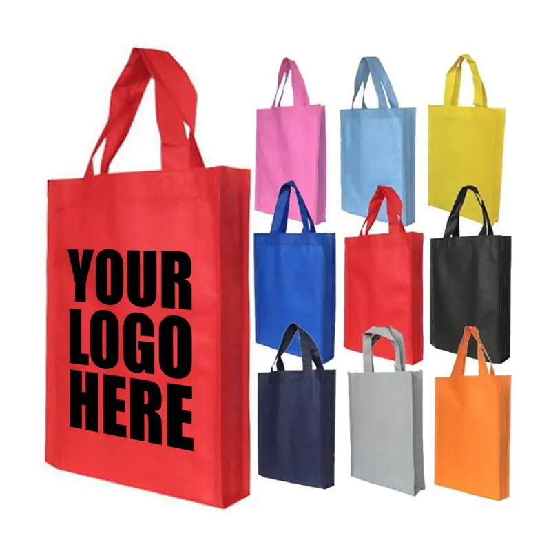 Wholesales कस्टम मुद्रित पुन: प्रयोज्य शॉपिंग पदोन्नति ट्रेडिंग शो लोगो के साथ गैर बुना बैग गैर बुना बैग ले जाना