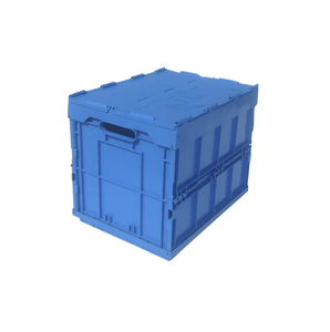 Customizable Yinhoo Logo Mesh Storage Tote Crate <strong>Container</strong> Box Foldable with Attached Lid for <strong>Logistics</strong> - Product Image 3