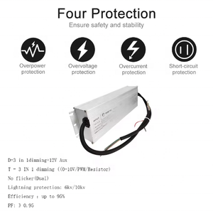 Controlador LED 100W Transformador LED resistente al agua Entrada universal Salida de bajo voltaje con salida de EE. UU. UE Reino Unido SAA Enchufe para farola - Product Image 6