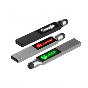 Regalo de promoción, unidad Flash USB portátil, pantalla táctil, unidad Flash USB de Metal agradable Popular con logotipo Led, Memoria USB plana 3,0 - Product Image 1