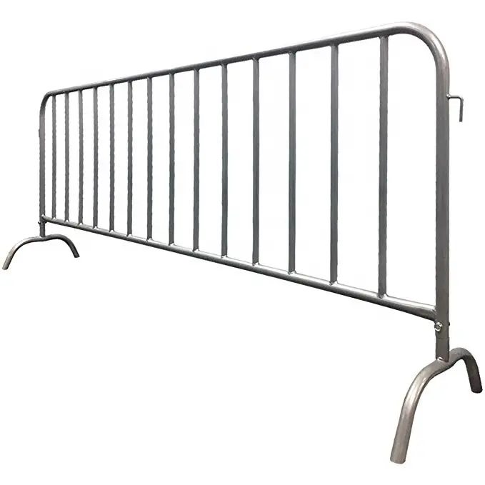 Özelleştirilebilir kalabalık kontrol çit sıcak daldırma galvanizli çelik geçici bariyer taşınabilir çıkarılabilir çit yaya bariyeri