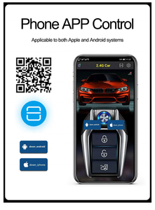 Sistema de bloqueo centralizado para coche, dispositivo con control remoto por aplicación de teléfono inteligente, antirrobo, con alarmas - Product Image 2