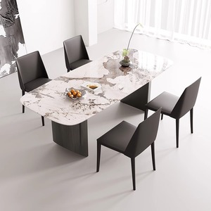 豪华长方形餐桌配大象白石板高档家居家具网红设计餐饮 - Product Image 6