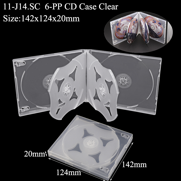 J14:20mm 6-PP Estuche CD Transparente