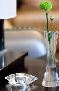 FOSUN Crystal Flower Bud <strong>Vase</strong>, Christmas Decorations for Home Wedding Mini <strong>Vase</strong> or Gift - Clear with Gift Box