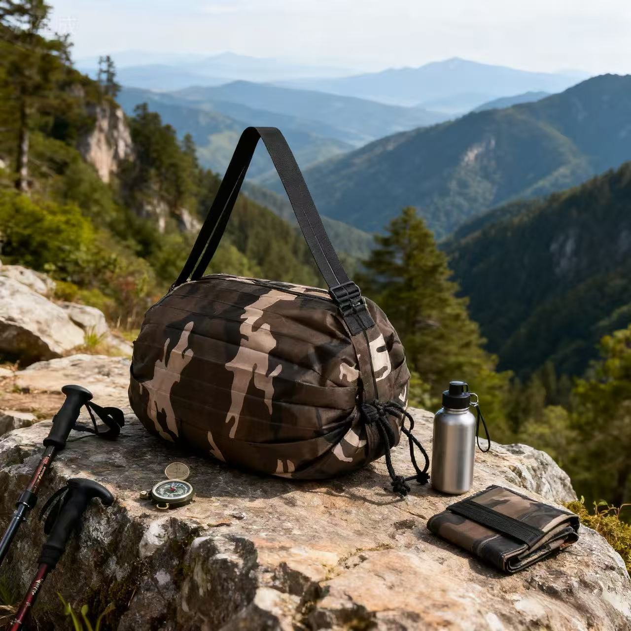 Bolsa plegable para órgano, color café grueso camuflaje, 5035-plana, 728 cm.