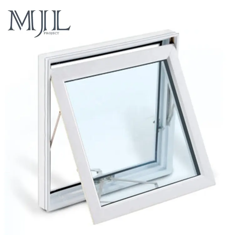 MJL finestra per tenda da sole in PVC rivestito con struttura in plastica bianca con doppio vetro