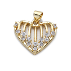 Hot Bán Peal Mặt Dây Chuyền Trái Tim Khác Nhau Tình Yêu Hình Dạng CZ Đồng Pated Vàng Phụ Kiện Tự Làm Vòng Cổ Vòng Đeo Tay Bông Tai Vòng Đeo Tay Đồ Trang Sức - Product Image 6