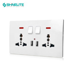 2组USB插座通用开关插座，带2USB 2.1A USB开关插座 - Product Image 1