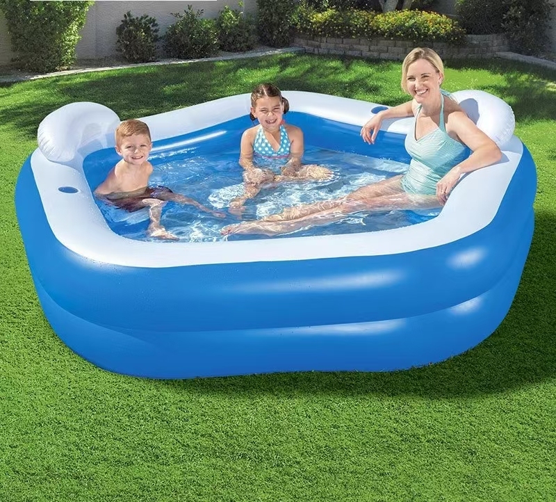 Piscina familiar inflable con respaldo