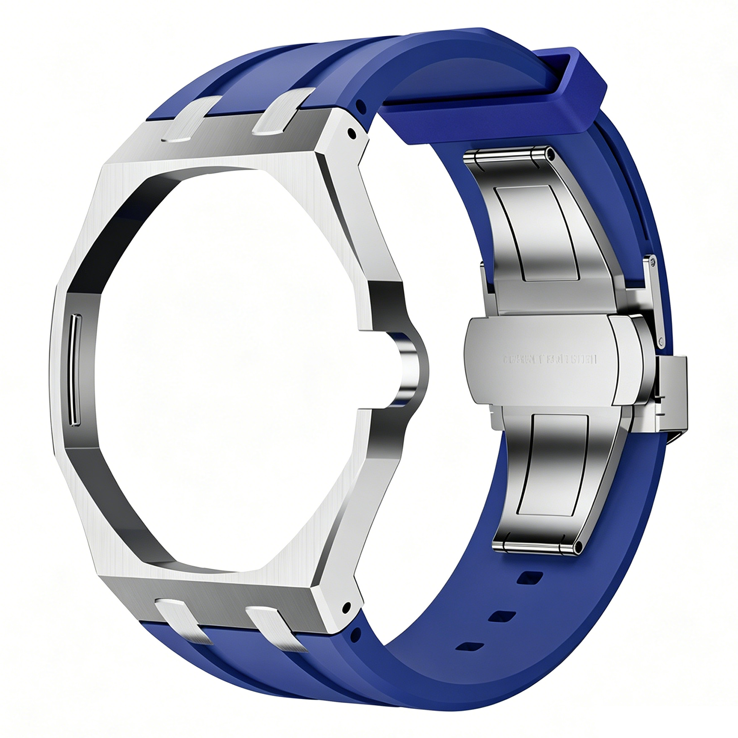 Silver- blue-3 o clock crown