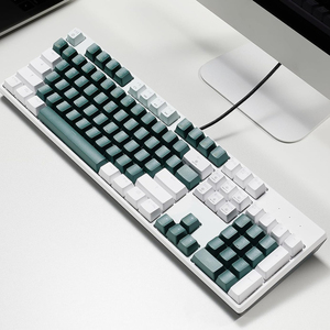 Teclado mecánico personalizado 104 teclas USB RGB retroiluminación Teclado mecánico para juegos para escritorio
