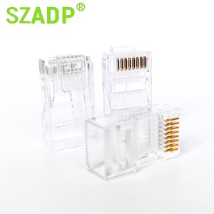 SZADP Modular RJ45 Connector Normal UTP Cat5e Cat6 Cat7 Cat8 Network Cable Crystal Head 8 Gold Plated Electronic <strong>Components</strong> - Product Image 6