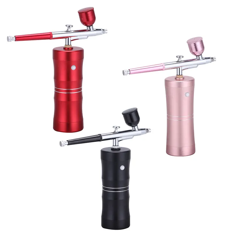 סיטונאי ספר קעקועים כלי Airbrush Barberia נייד USB נטענת תרסיס אקדח שיער אמנות אלחוטי ערכת מדחס Airbrush