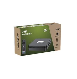 กล่องรับสัญญาณทีวี4K พร้อมรีโมท, กล่องรับสัญญาณ P5เครือข่าย WiFi แบบคู่แอนดรอยด์10 tvbox