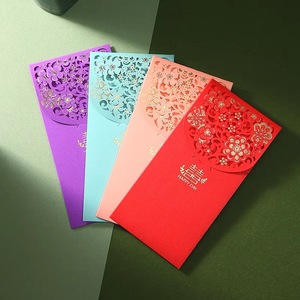 Tùy Chỉnh Màu Đỏ Gói Và Thẻ Quà Tặng Phong Bì Với Dập Nổi May Mắn Tiền Phong Bì - Product Image 5