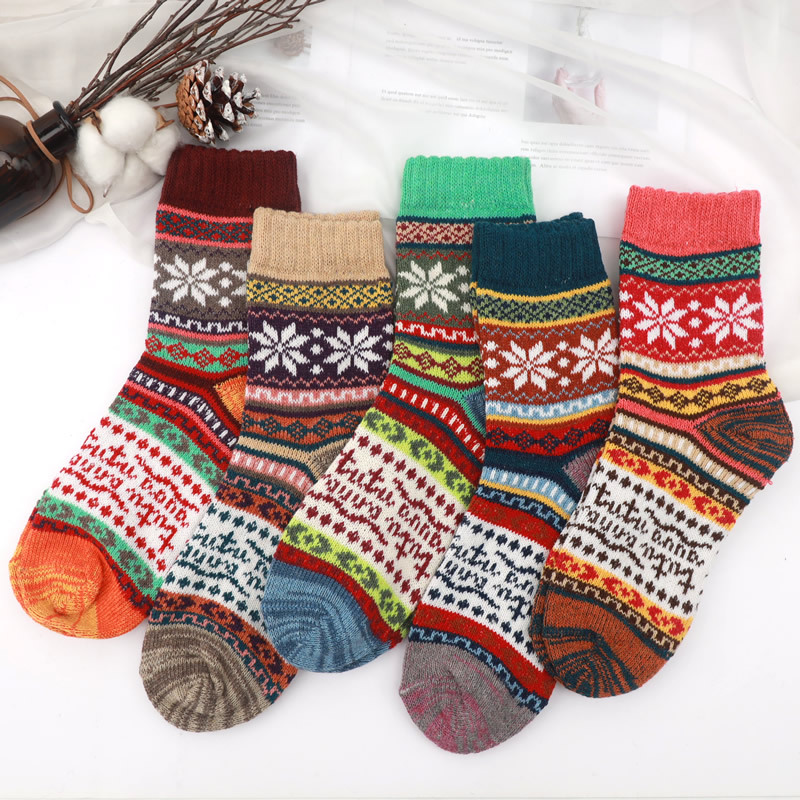Big maple leaf (thick line) women's socks
