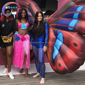 Bơm hơi khổng lồ đầy màu sắc dạ quang bơm hơi treo bướm đỏ với bóng quảng cáo ánh sáng - Product Image 4