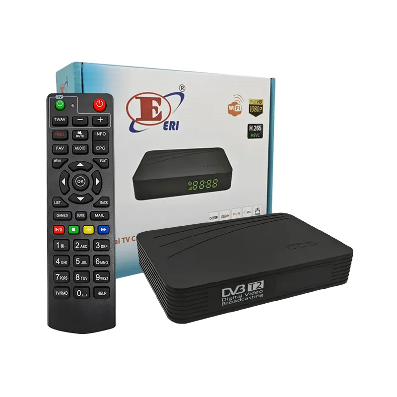 Suporte M3U8 Xtream Iptv16 32 64 128 256 Qam Demodulação Tv Digital Set Top Box Onde comprar Dvbt2 Antena de TV Dekoder Hevc