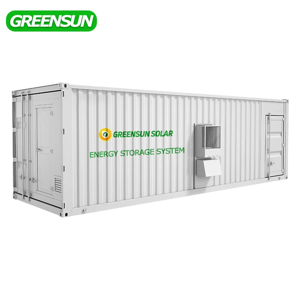 Greensun Conteneur ESS utilitaire extérieur 100kwh 200kwh 300 kwh 500kwh 800kwh 1MWh 2MWh Batterie pour centrale électrique de stockage d'énergie