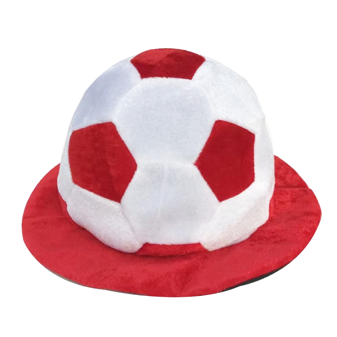 Casquette de football rouge et blanche
