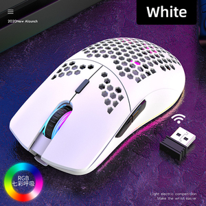 XYH80 RGB luminoso Mouse da gioco ricaricabile 2.4GHz Wireless ottico tracciamento interfaccia USB per uso ufficio destrorso - Product Image 5