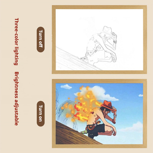 Hiện Đại LED Khung Ảnh Anime Và Trò Chơi Nhân Vật Ánh Sáng Ban Đêm Một Mảnh Ace Cho Bàn Quà Tặng - Product Image 2