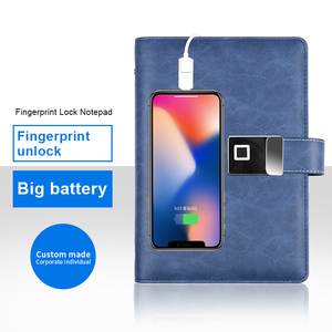 Agenda con bloqueo seguro, cuaderno con pantalla luminosa brillante, logotipo, desbloqueo inteligente de huella dactilar, cargador de notas con Banco de energía - Product Image 6