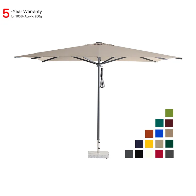 Solution-Dyed Polyester Big Parasol Tent Patio Furniture Sets Umbrella Outdoor Restaurant